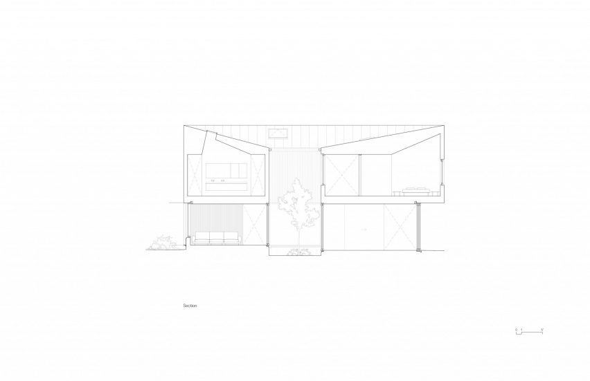 Courtyard House section plan