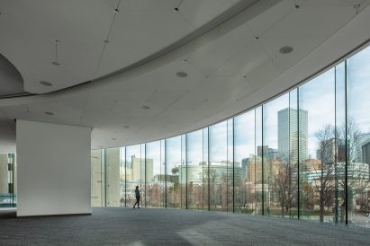 The art museum's welcome centre has expansive views