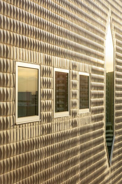 The Martin Building has shimmering tiles