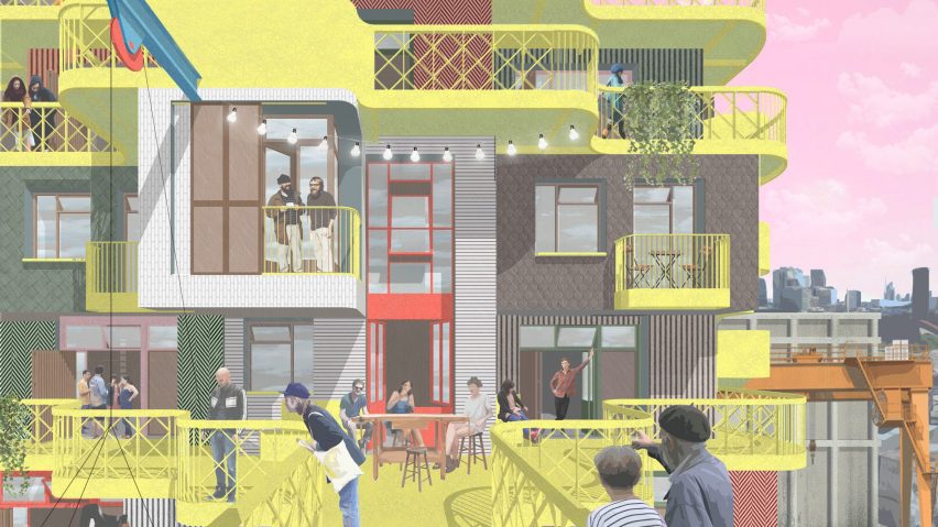 Visualisation of a high rise residential/community building