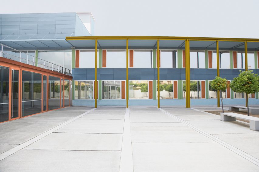 A building painted in Dulux's Bright Skies blue