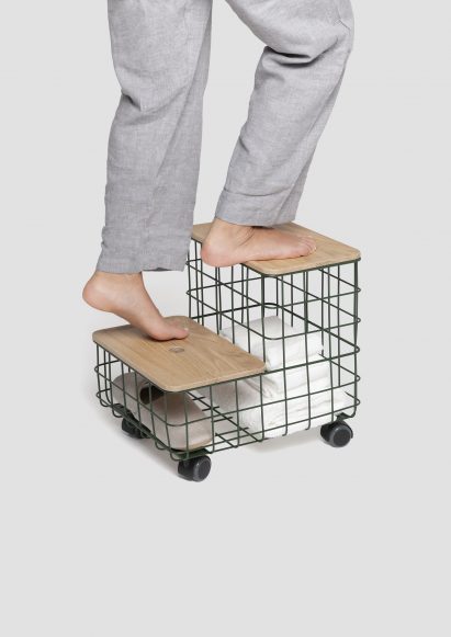 Stepladder and storage unit