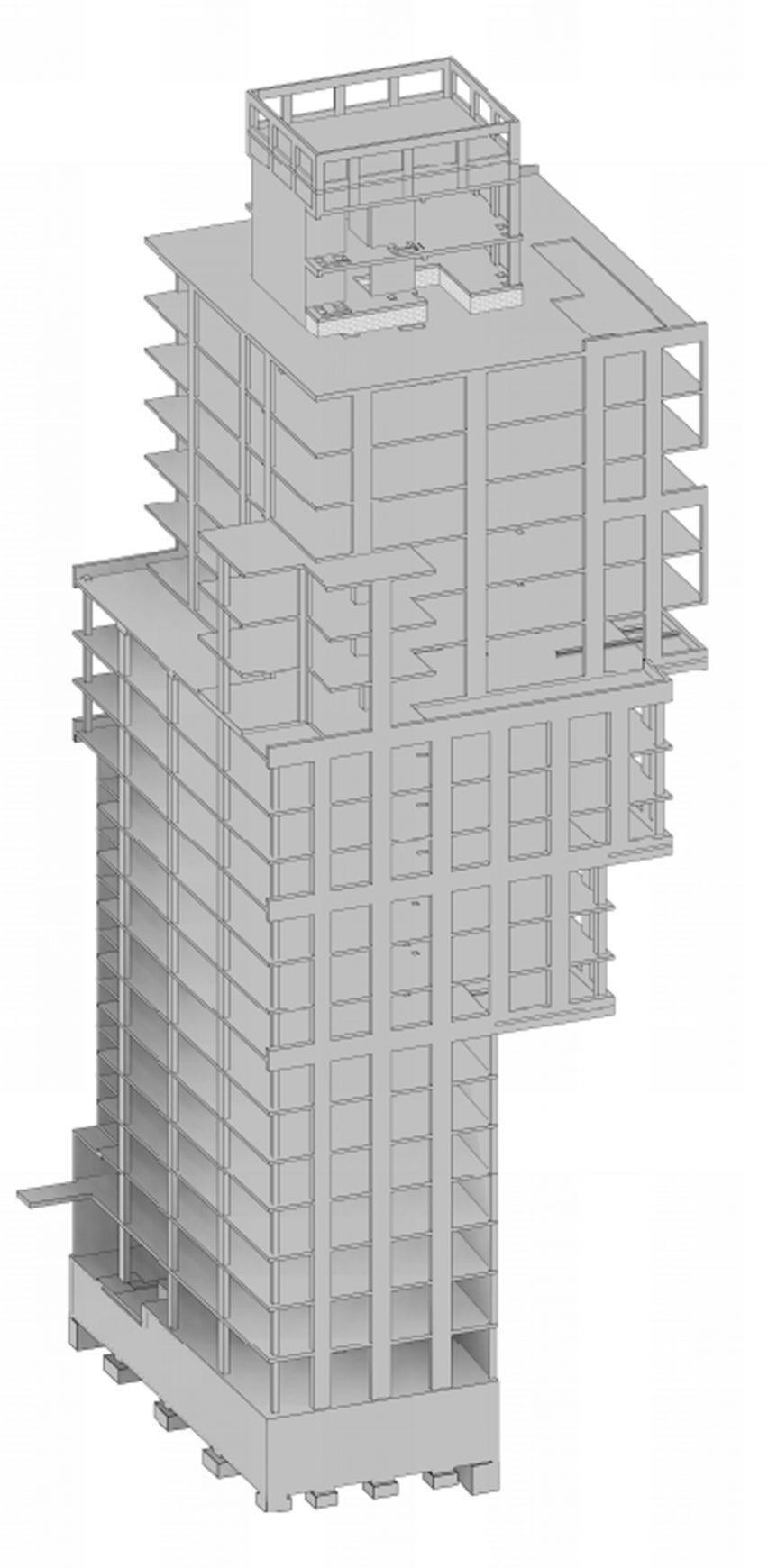 A plan of the facade details