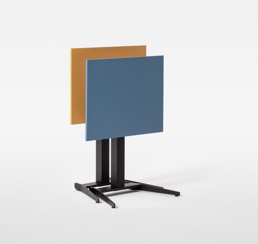 A photograph of the height-adjustable Follow Me table by Mara