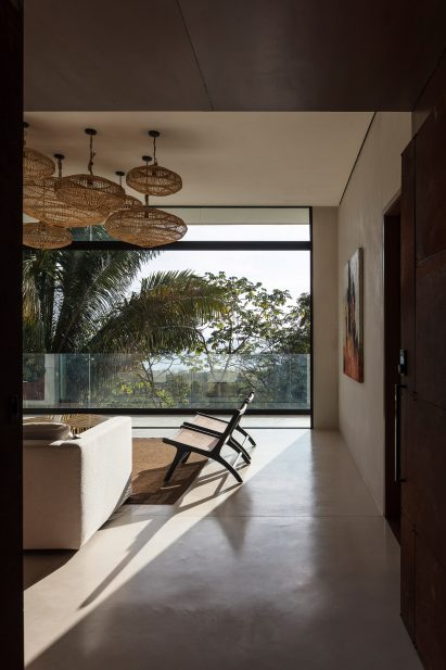 Apartment interior with minimal furnishings
