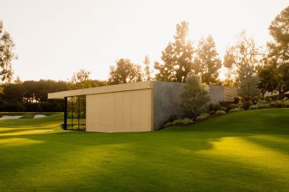 Gently sloping golf course