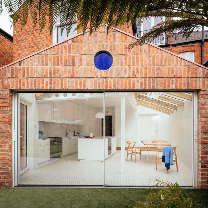 Brick-clad house extension