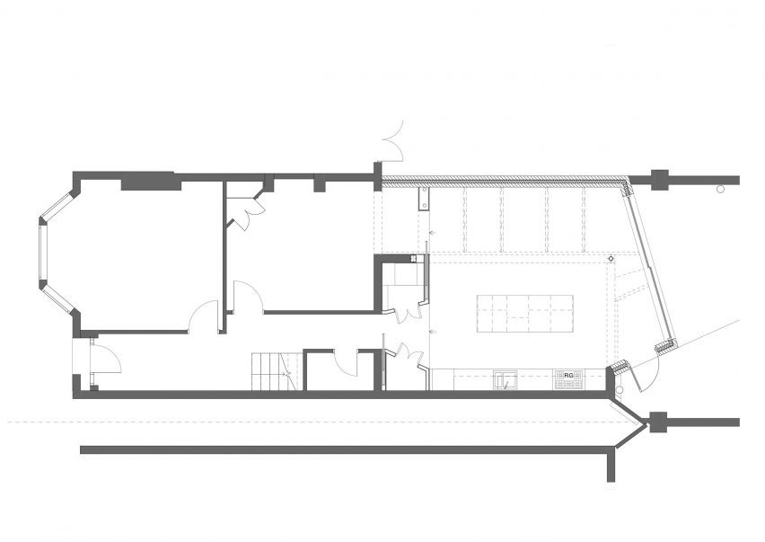 Floor plan of VATRAA's house extension in Camden