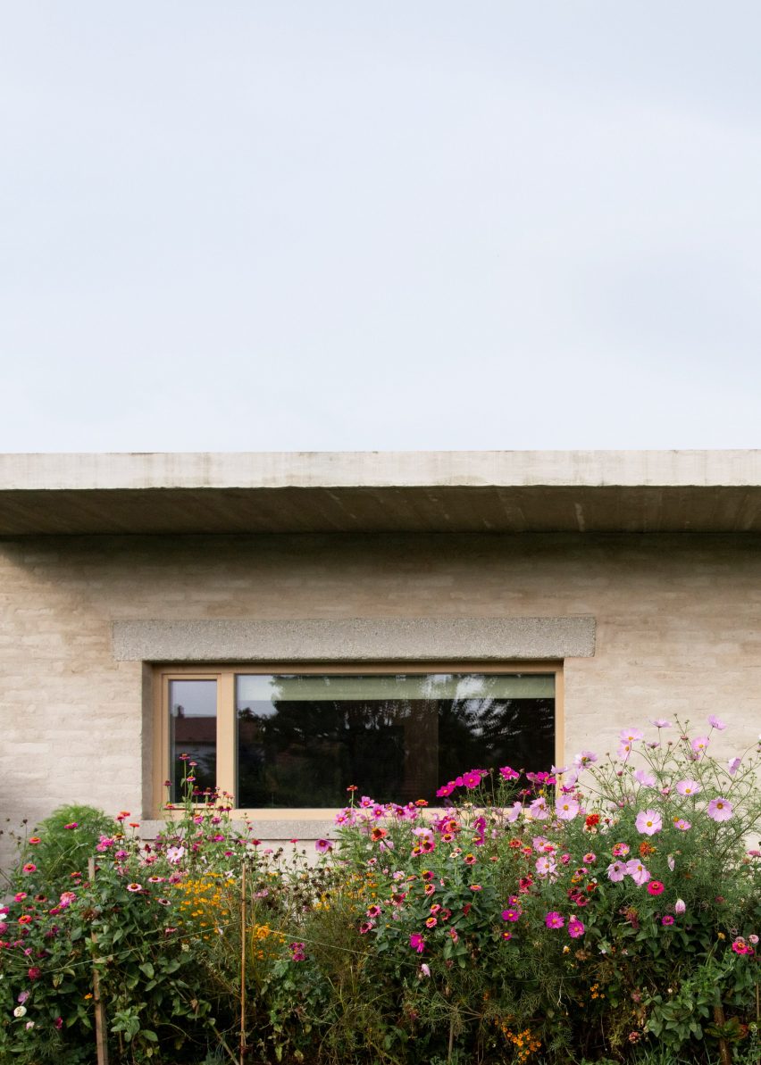 The brick exterior of House in Lanškroun
