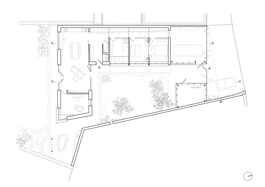 Floor plan of House in Lanškroun by Martin Neruda