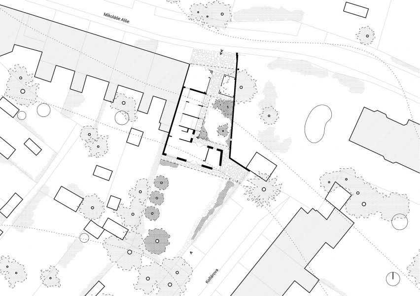 Site plan of House in Lanškroun by Martin Neruda