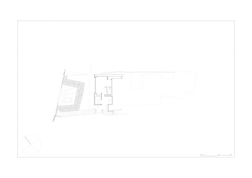 Lower ground floor plan of House with Courtyards