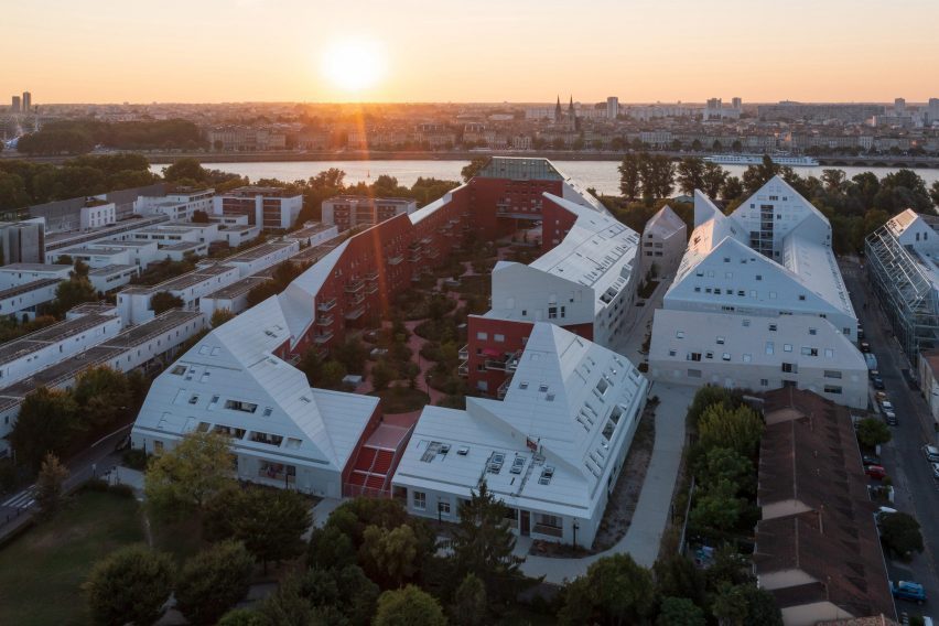 Aerial view of Ilot Queyries housing by MVRDV