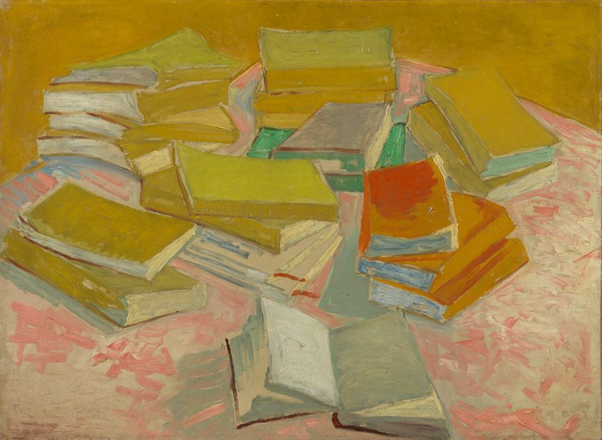 A painting at the Laura Owens and Vincent van Gogh exhibition