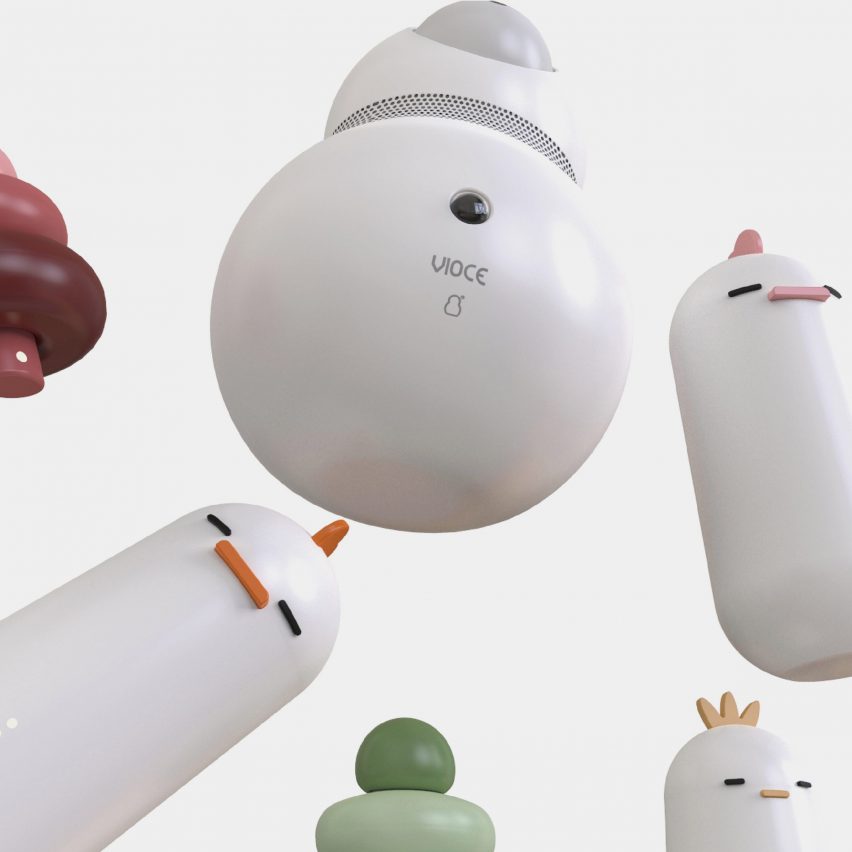 White products with animal features float in front of a white backdrop