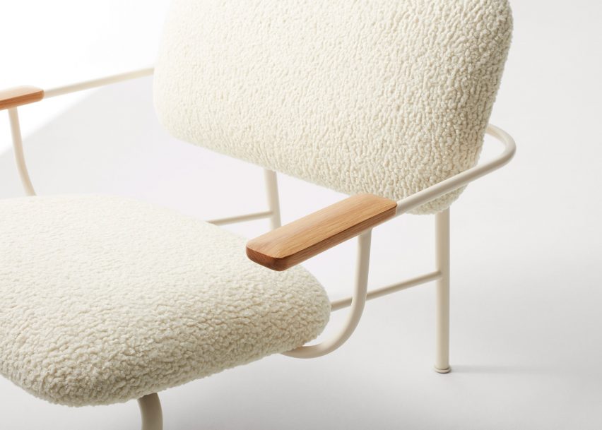 Method Lounge Chair by Blu Dot in shearling