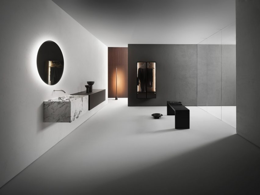 A photograph of the bathroom collection by Victor Vasilev for Falper