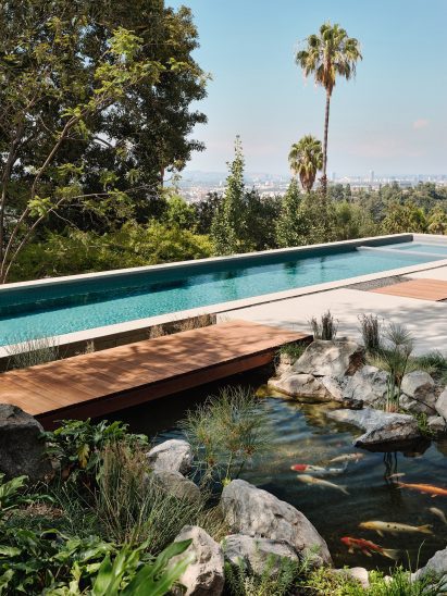 Swimming pool at Moore House in the US