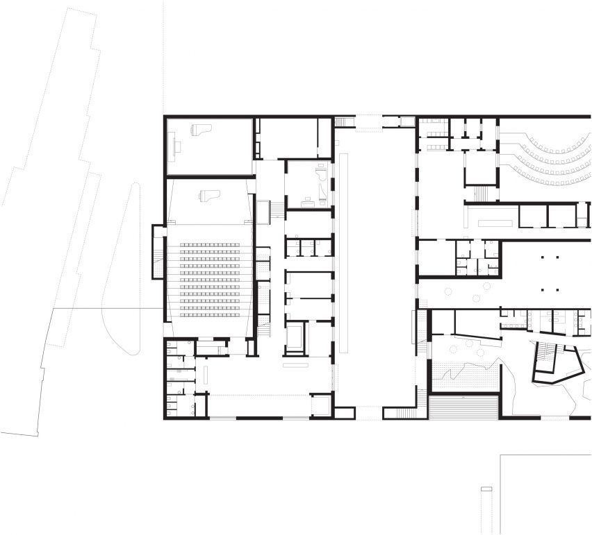 Ground floor plan of The Music School of Bressanone by Carlana Mezzalira Pentimalli