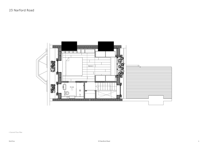 Floor plan of Narford Road loft extension by Emil Eve Architects