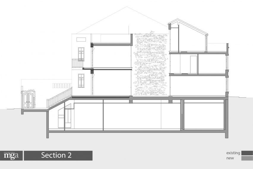 Section two of Neve Tzedek Patio House by Meirav Galan