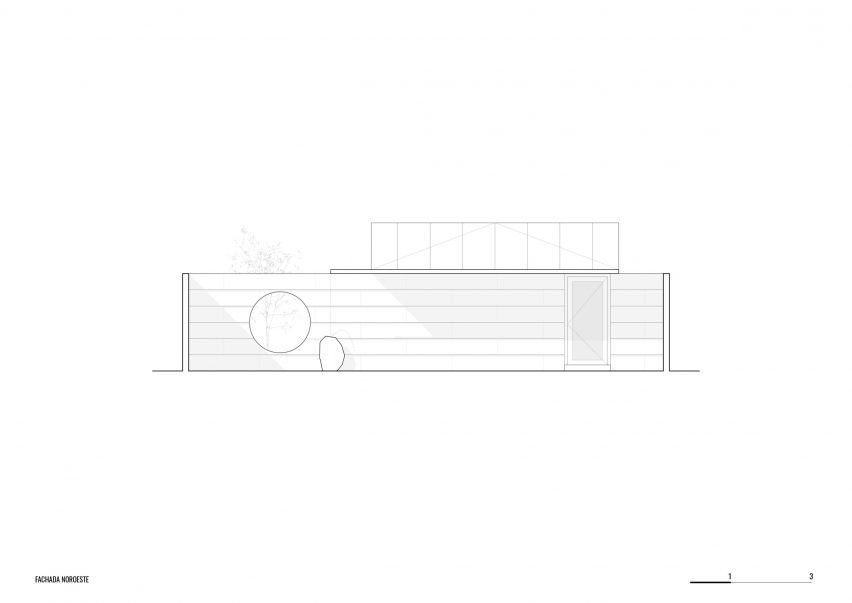 Northwest facade