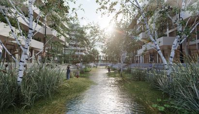 A proposal focuses on revitalising the contaminated and abandoned past industrial site in Grangetown