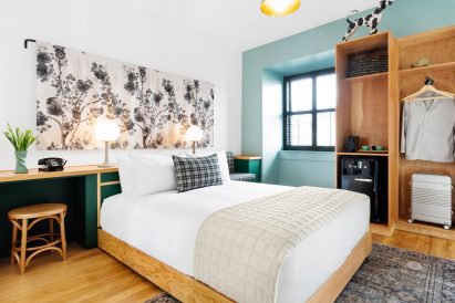 Palisociety and North45 added homely interiors to the hotel