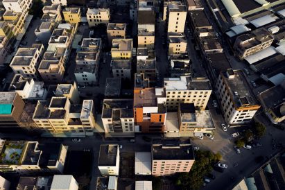 An aerial view of housing in Shantou