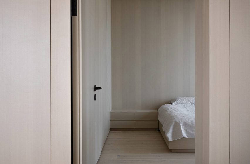 Bedroom inside Red Box by AD Architecture