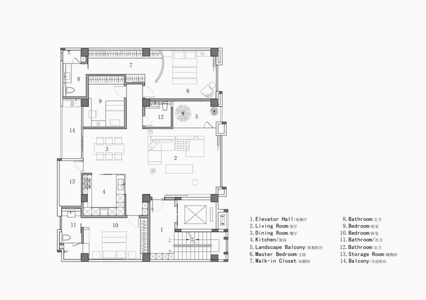 Floor plan of Red Box home by AD Architecture