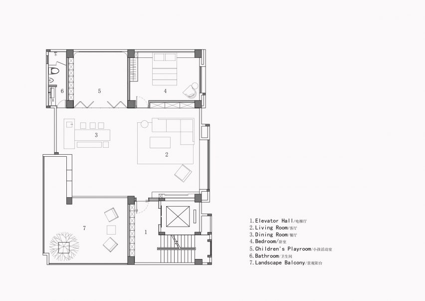Floor plan of Red Box home by AD Architecture
