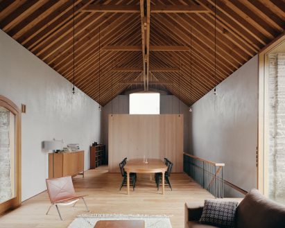 Dining room in former barn