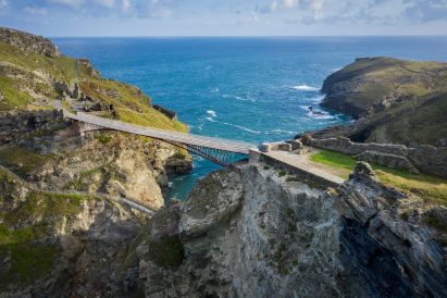 Tintagel Castle Footbridge for English Heritage by Ney & Partners and William Matthews Associates