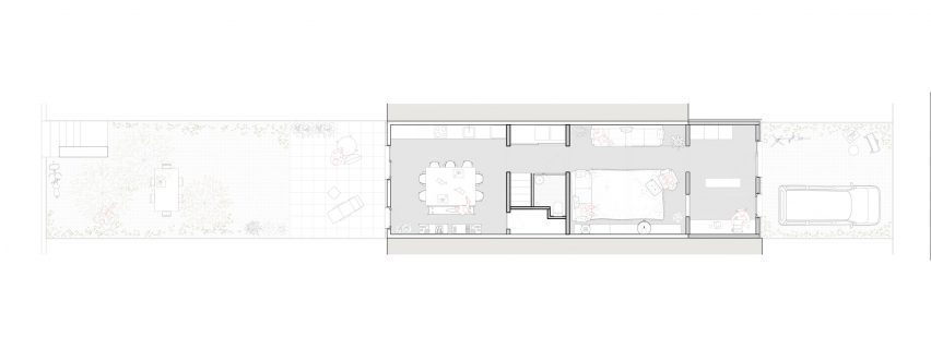 Spanish house ground floor plan by SAU Taller de Arquitectura