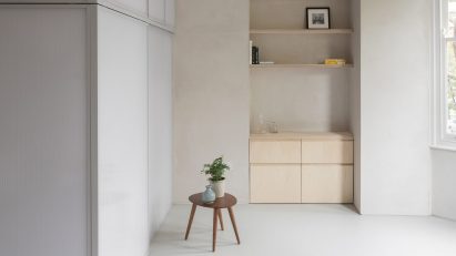 Minimal interiors of The sleeping area of Shoji Apartment