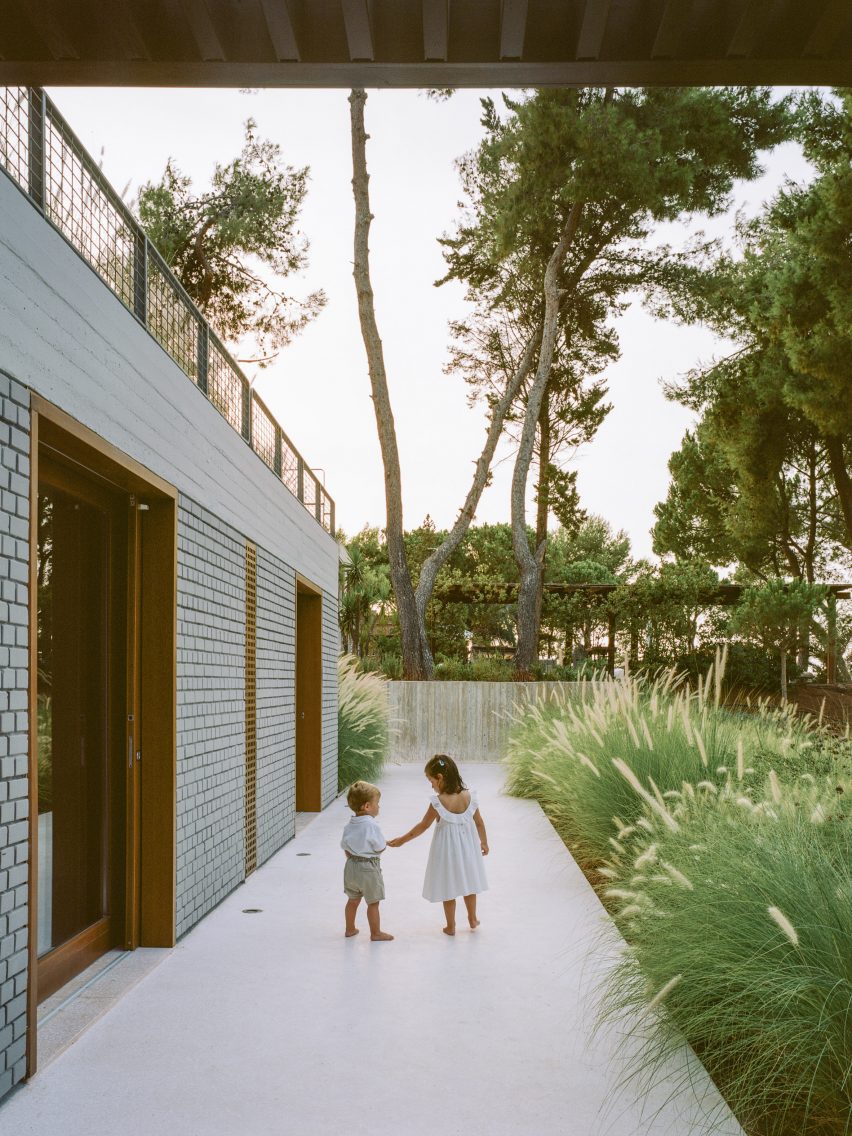 Exterior of St Minas House in Greece