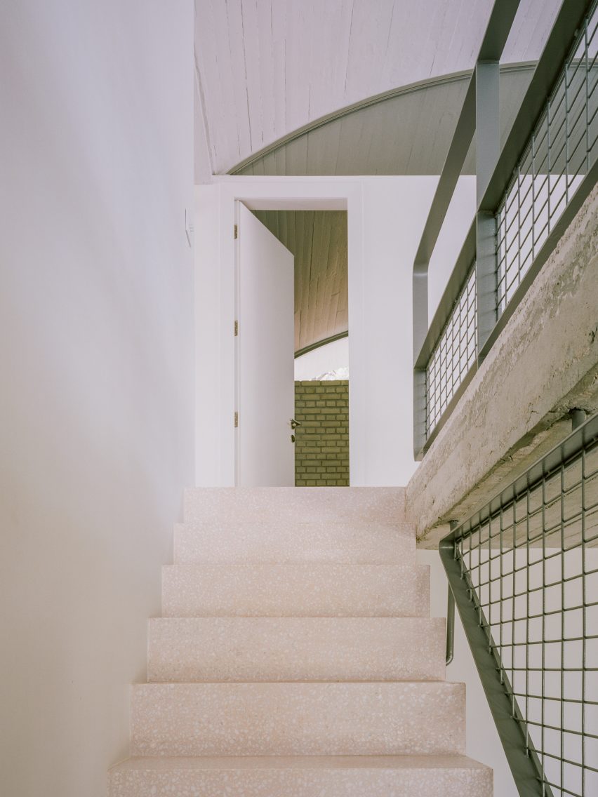 Staircase with terrazzo steps