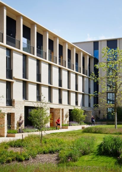 Key Workers Housing look out onto the landscaped courtyards