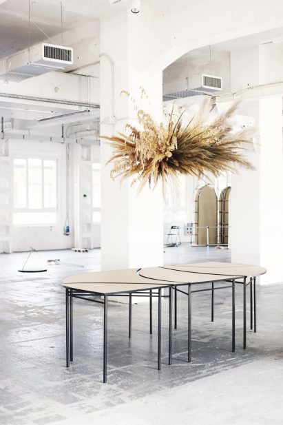 The tables are organised to form one large surface