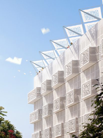 Third Space: The Haveli of Curiosity has a geometric facade