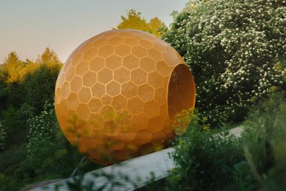 An orange sphere in Vårbergstoppen