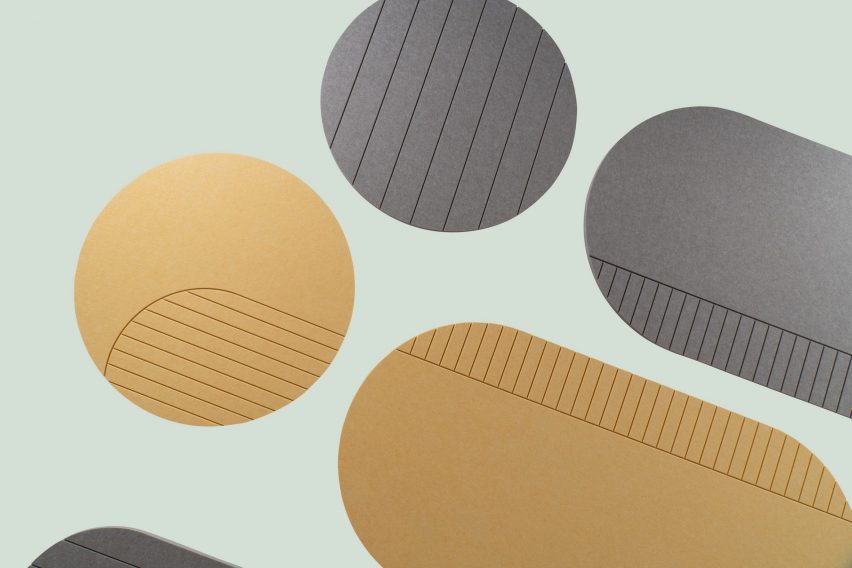 Yellow and grey Vela acoustic panels
