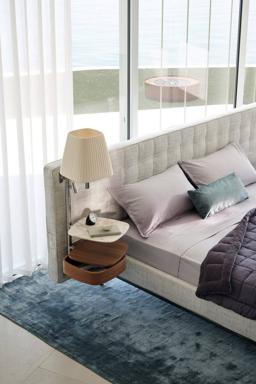 Volage EX-S Night bed by Philippe Starck for Cassina has a padded frame