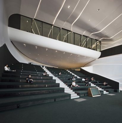 A large amphitheatre has a minimal look