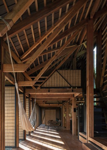 Woven screens at Woven House