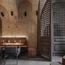 Brick walls at Virgin Izakaya Bar were left raw