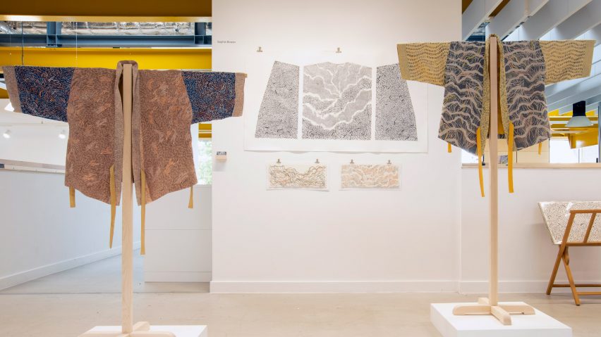 A photograph of kimono designs