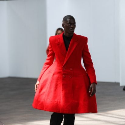 A photograph of a student fashion project