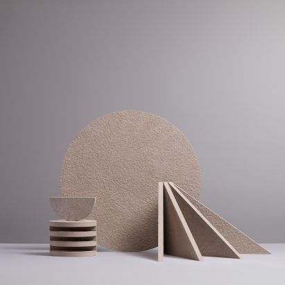 Equitone develops facade material Lunara that “evokes the moon’s cratered landscape”
